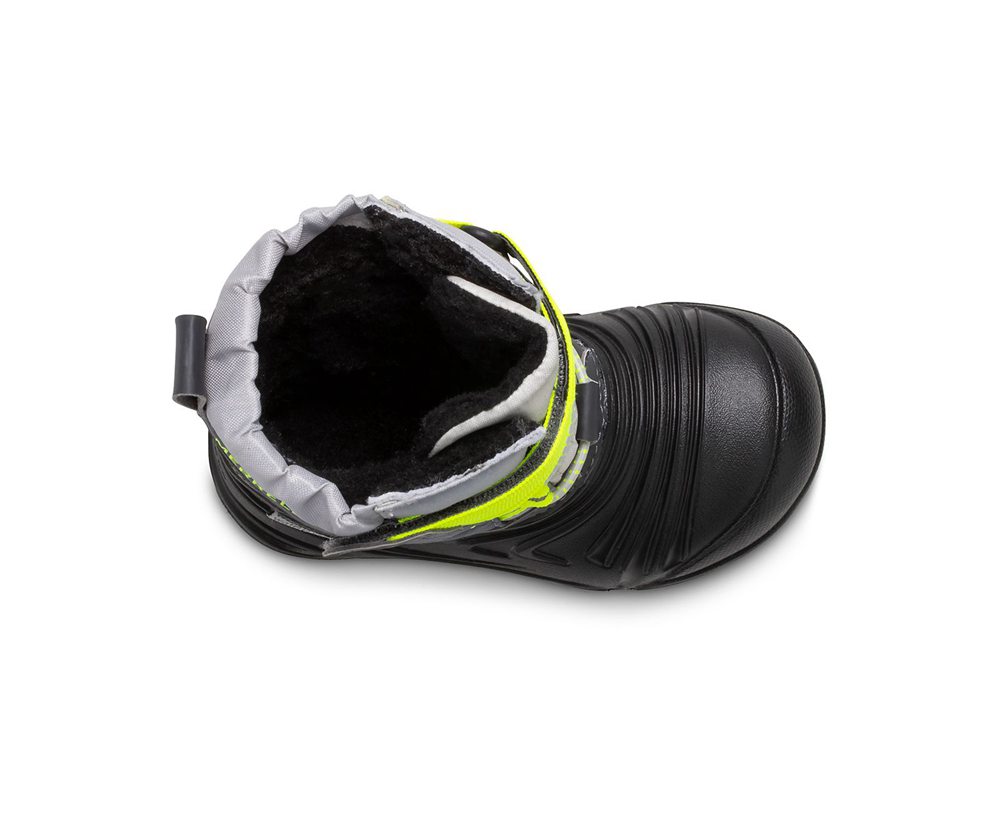 Merrell Boots Black/Grey/Green - Snow Quest Lite 2.0 Waterproof Jr. - Kids 26GOMYPVZ